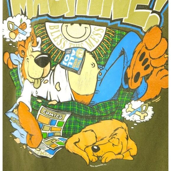 Bear Sleeping T Shirt Mens Size XL Vintage 90s Lean Mean Sleeping Machine - Picture 3 of 8